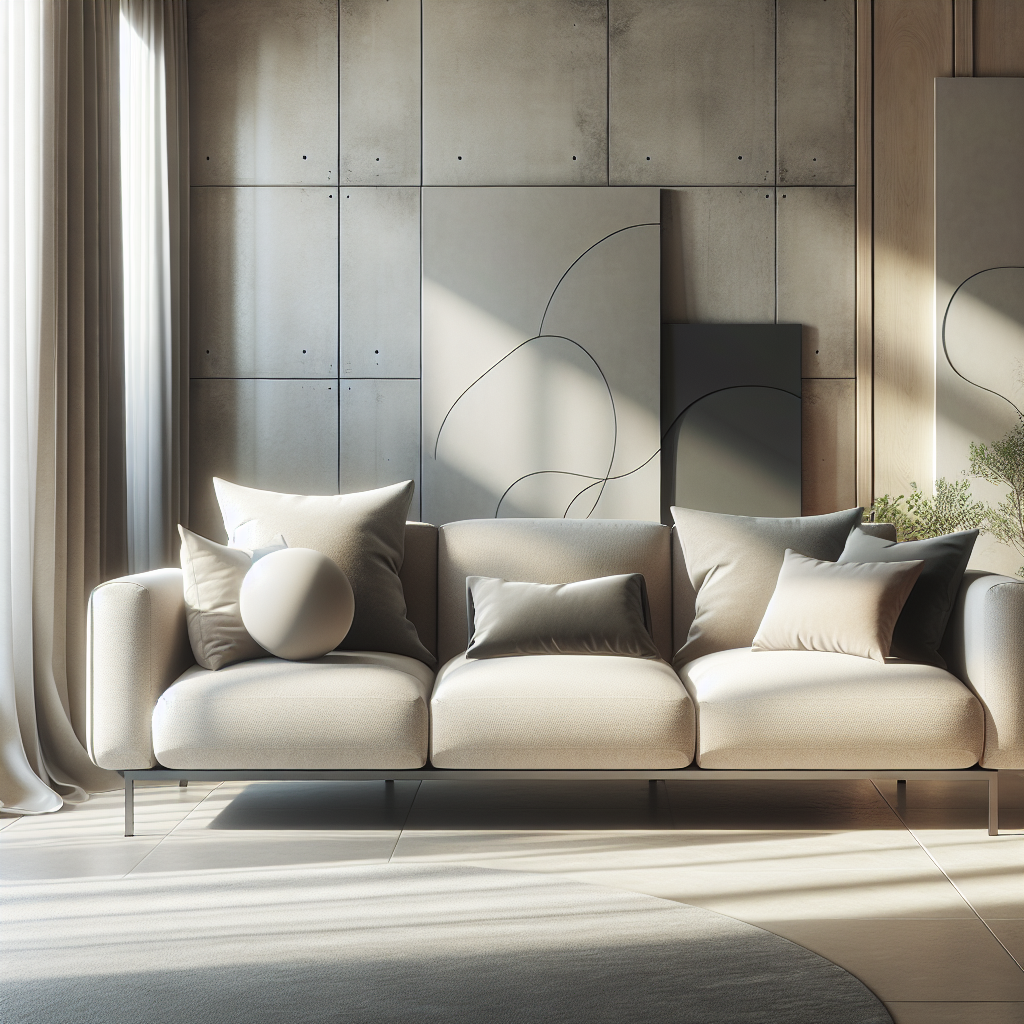 Elegant sofa with modern design